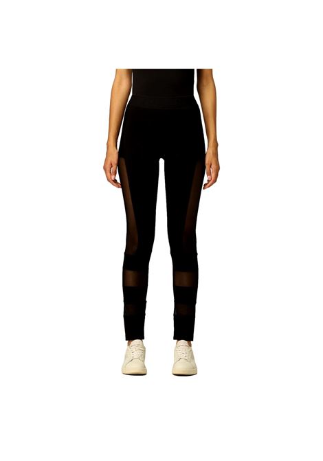 Leggins with logoed waist and transparent inserts JUST CAVALLI | Trousers | S04KA0300 N21579900